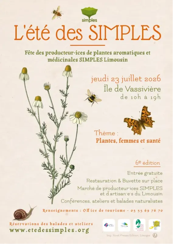 23 juillet 2026, L'Été des Simples, Vassivière (87) Visuel